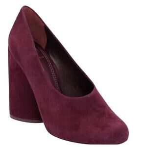TORY BURCH LUCIA SUEDE HEELS
FIG 6.5 Deep Purple burgundy slip on Pumps